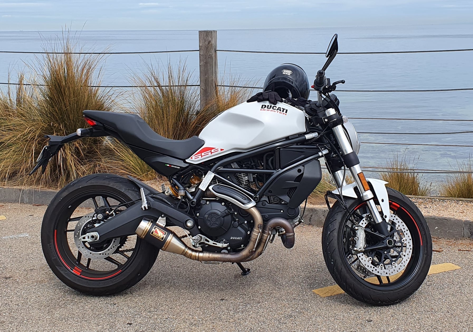 Ducati monster 659 sales aftermarket exhaust