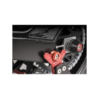 Triumph Sprint GT Swingarm Spools M6 by Womet-Tech | Womet-Tech M6 Paddock Stand Spools